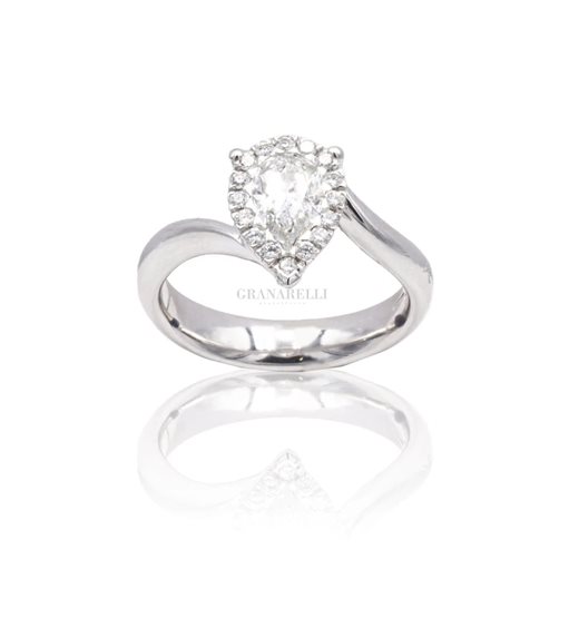 Anello Recarlo Donna in Oro bianco Diamante 0.404 Ct R850SC004/040-14 - R850SC004/040-14